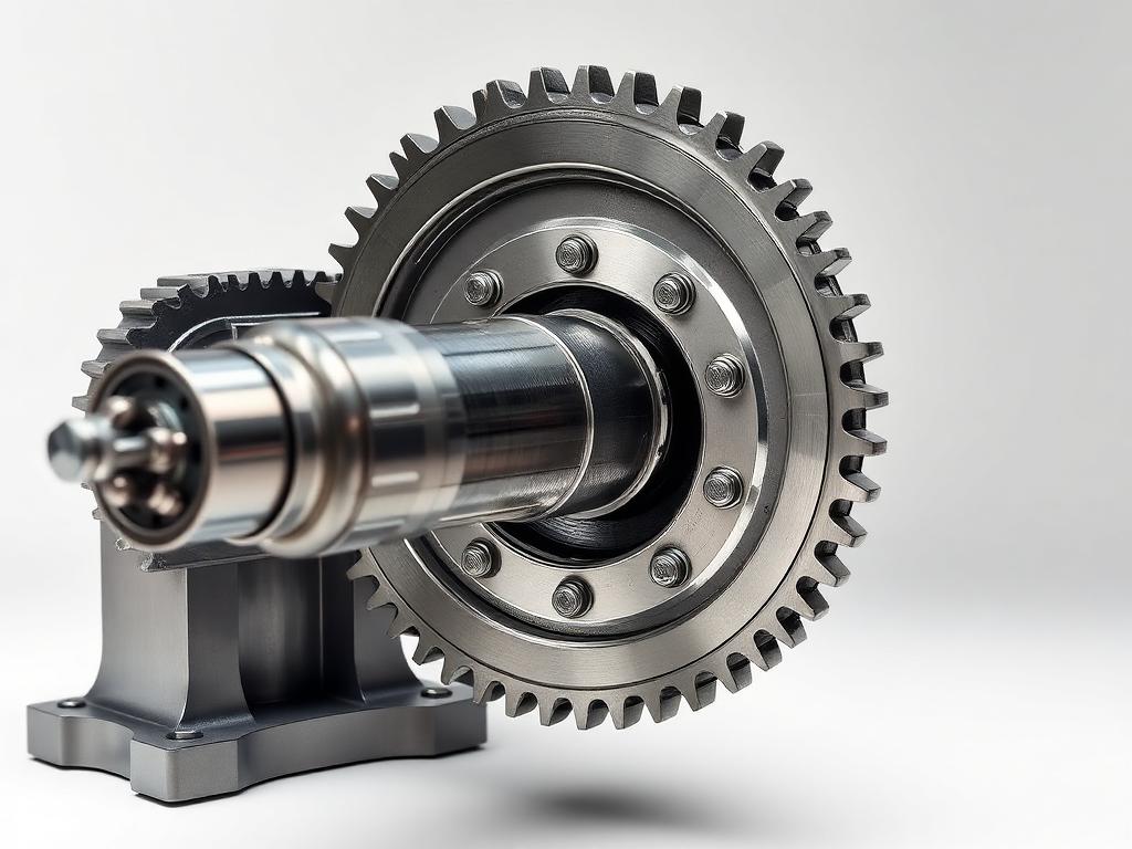 Complete sprocket-shaft assembly with bearing pedestals